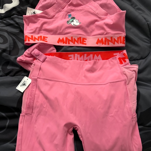 Outdoor Voices Minnie Mouse leggings and bra - Picture 2 of 5